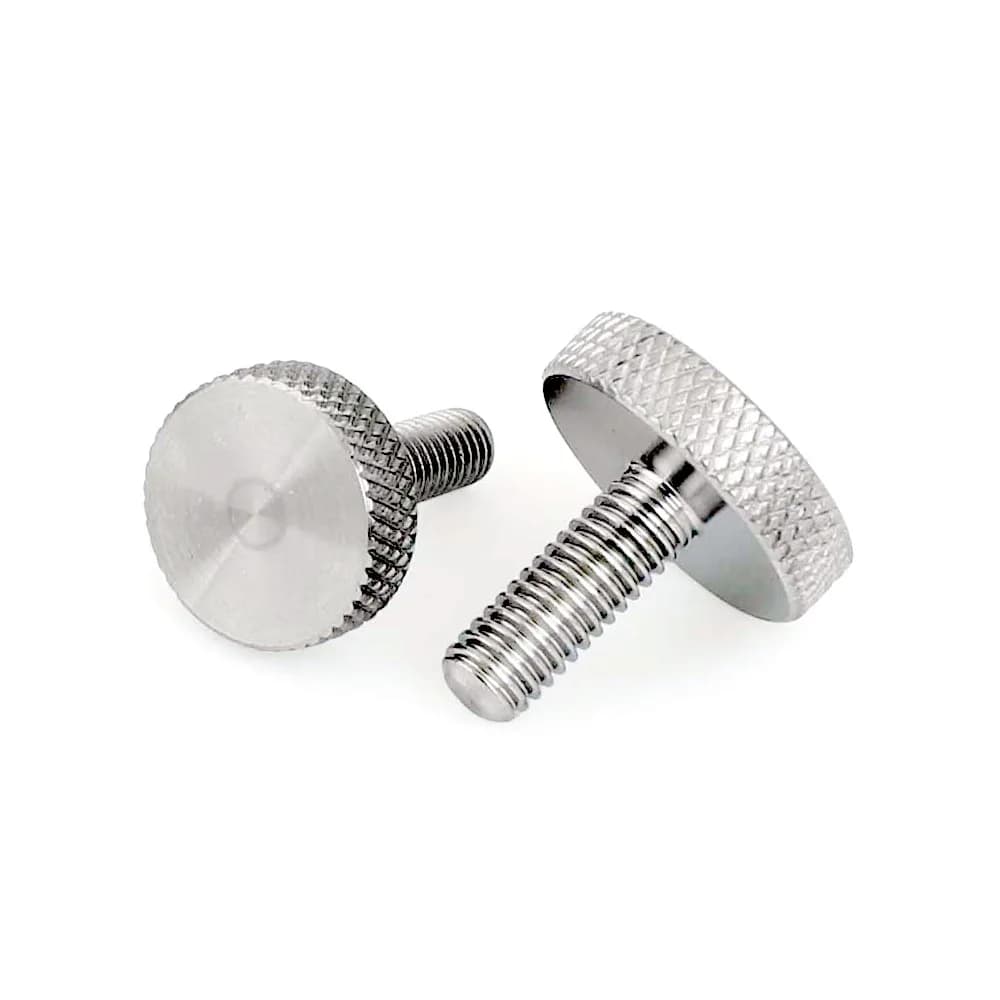 1/5x M3 M4 M5 M6 M8 M10 GB835 304 In Acciaio Inox Zigrinato Piatto Testa Tonda Stringere A Mano Vite Del Pollice Tenda parete Bulloni di Vetro DIN653
