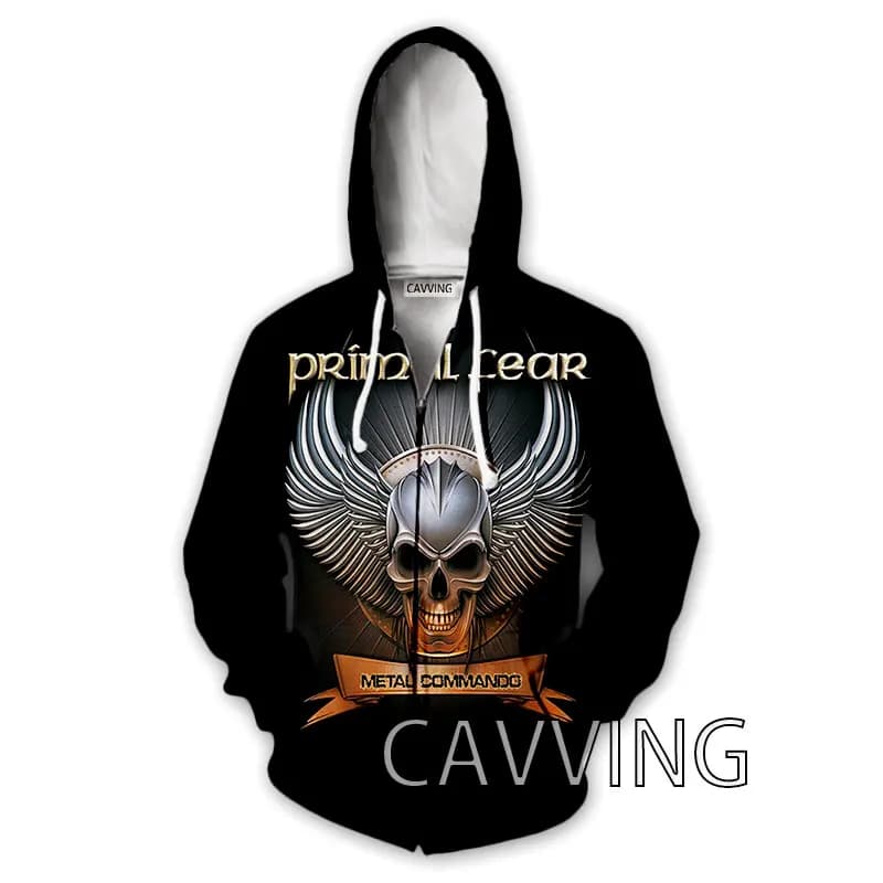 New Fashion 3D Print Primal Fear Band felpe con cerniera felpe con cappuccio felpe con cappuccio Harajuku felpe Hip Hop