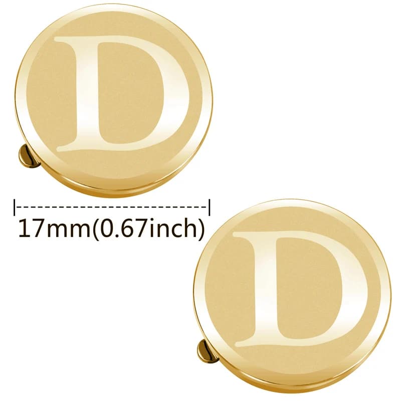 HAWSON Gemelli con lettera personalizzata Bottoni iniziali personalizzati Regali di nozze (confezionato in confezione regalo) LOGO Copri uomo bottoni camicia uomo