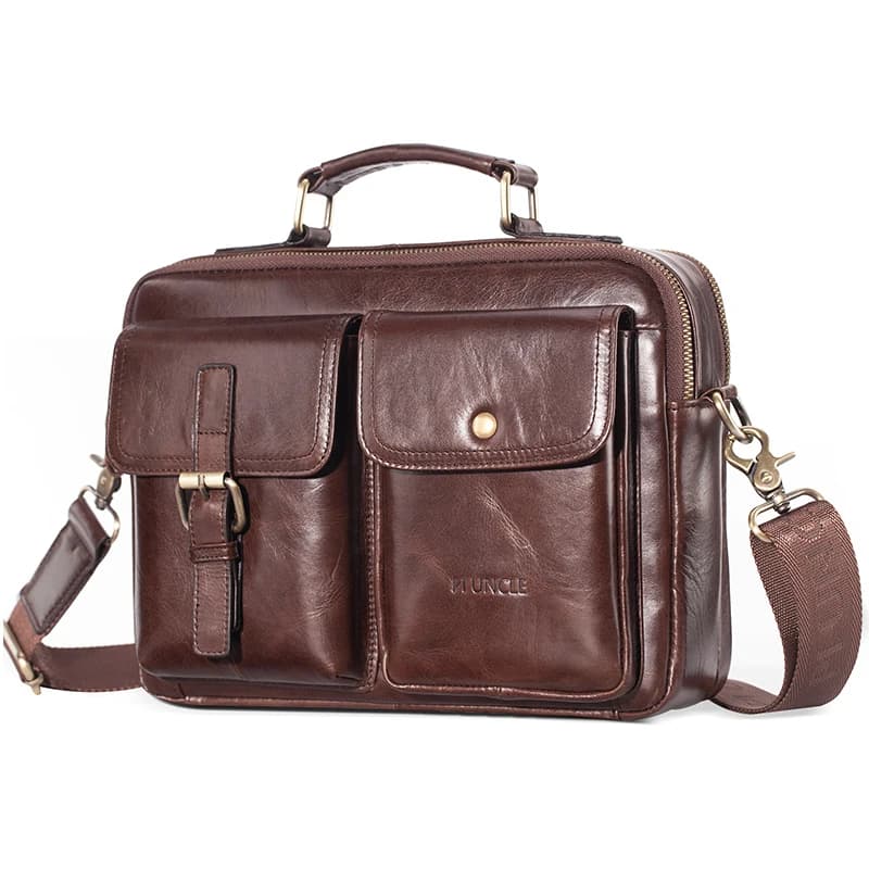 Sacchetto di Spalla di Modo del Cuoio Genuino degli uomini di Sesso Maschile Reale Della Pelle Bovina del Messaggero di Crossbody Bag Borsa Da Viaggio di Affari Degli Uomini del Ragazzo Sacchetto Del Telefono