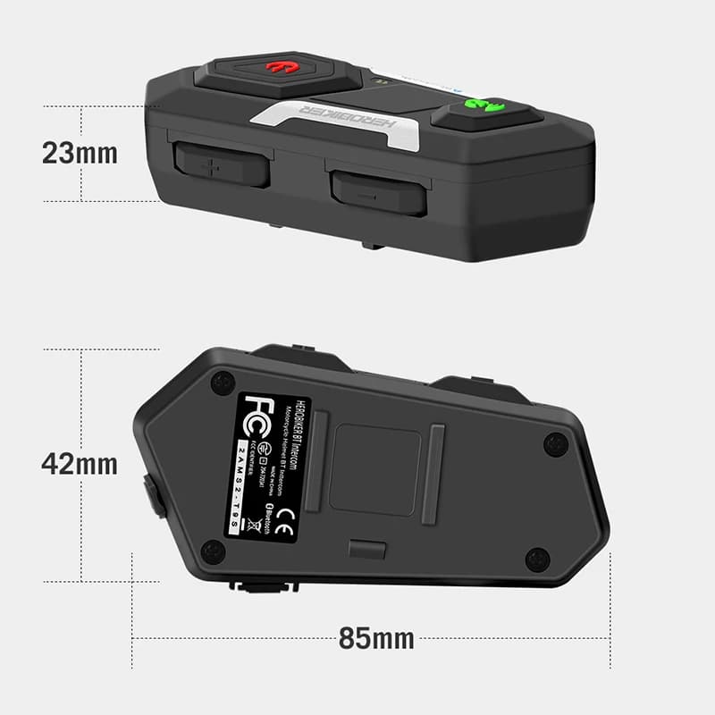 Auricolare bluetooth per moto Accessori per casco HERO2S walkie-talkie auricolare wireless impermeabile in standby lungo