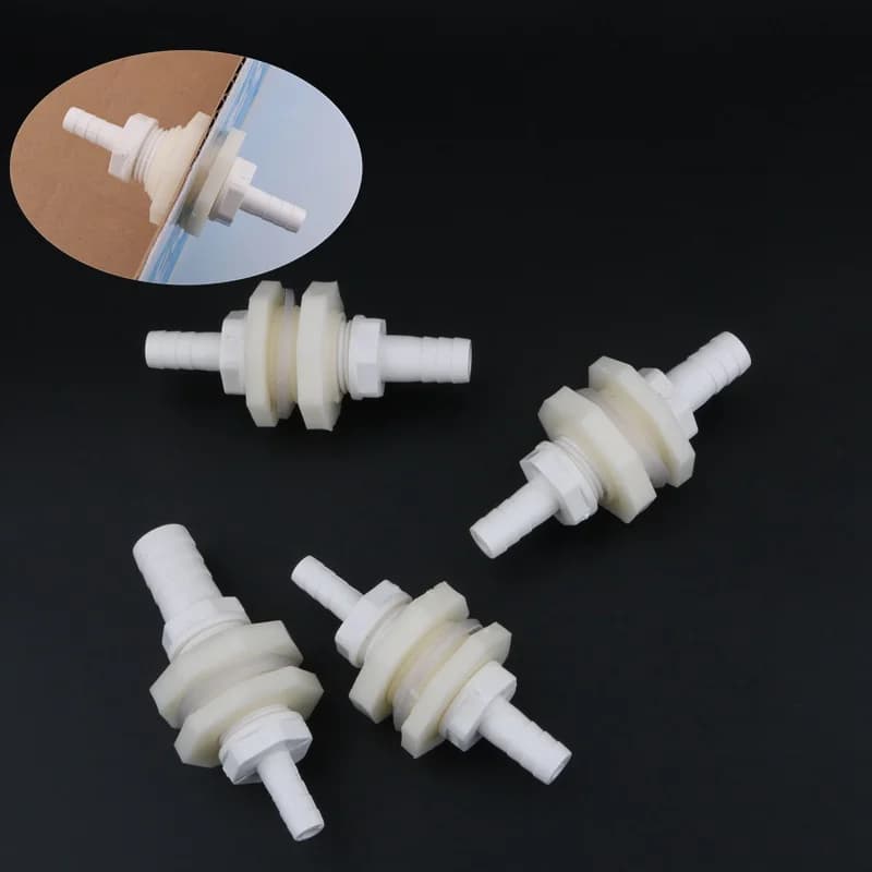 1pc 8/10/12/16mm Paratia Union Connettore del serbatoio dell'acqua Raccordi per acquario Adattatore per tubo di irrigazione da giardino