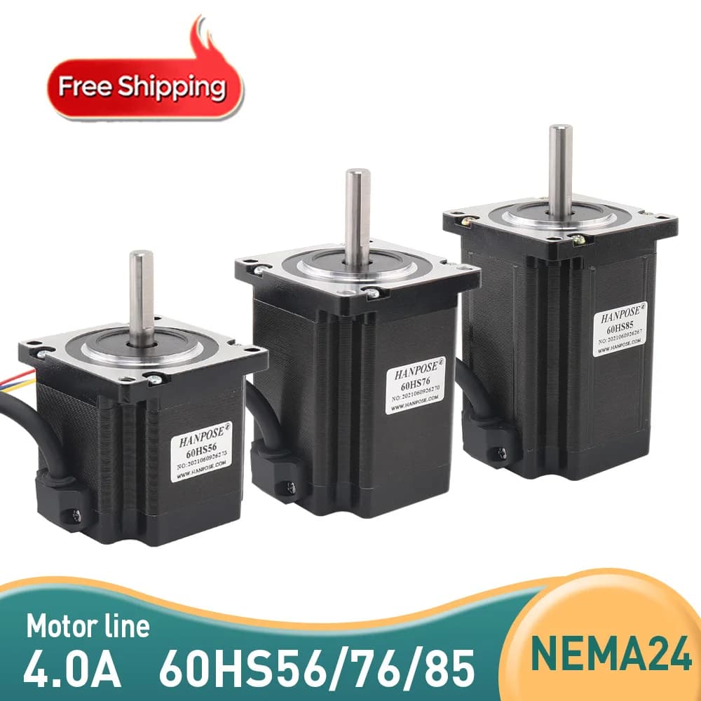 Motore passo-passo Nema23 60HS56/76/85 da 1,8 gradi 4,0A a 4 fili serie 60 per stampanti 3D e apparecchiature di monitoraggio