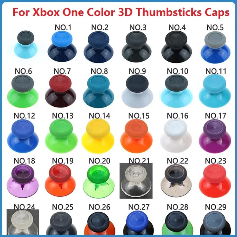 4 pezzi per Xbox One Color 3D Thumbsticks Caps Grip Analogico Thumb Sticks Cover per Microsoft XBox One XS Controller Joystick Cap