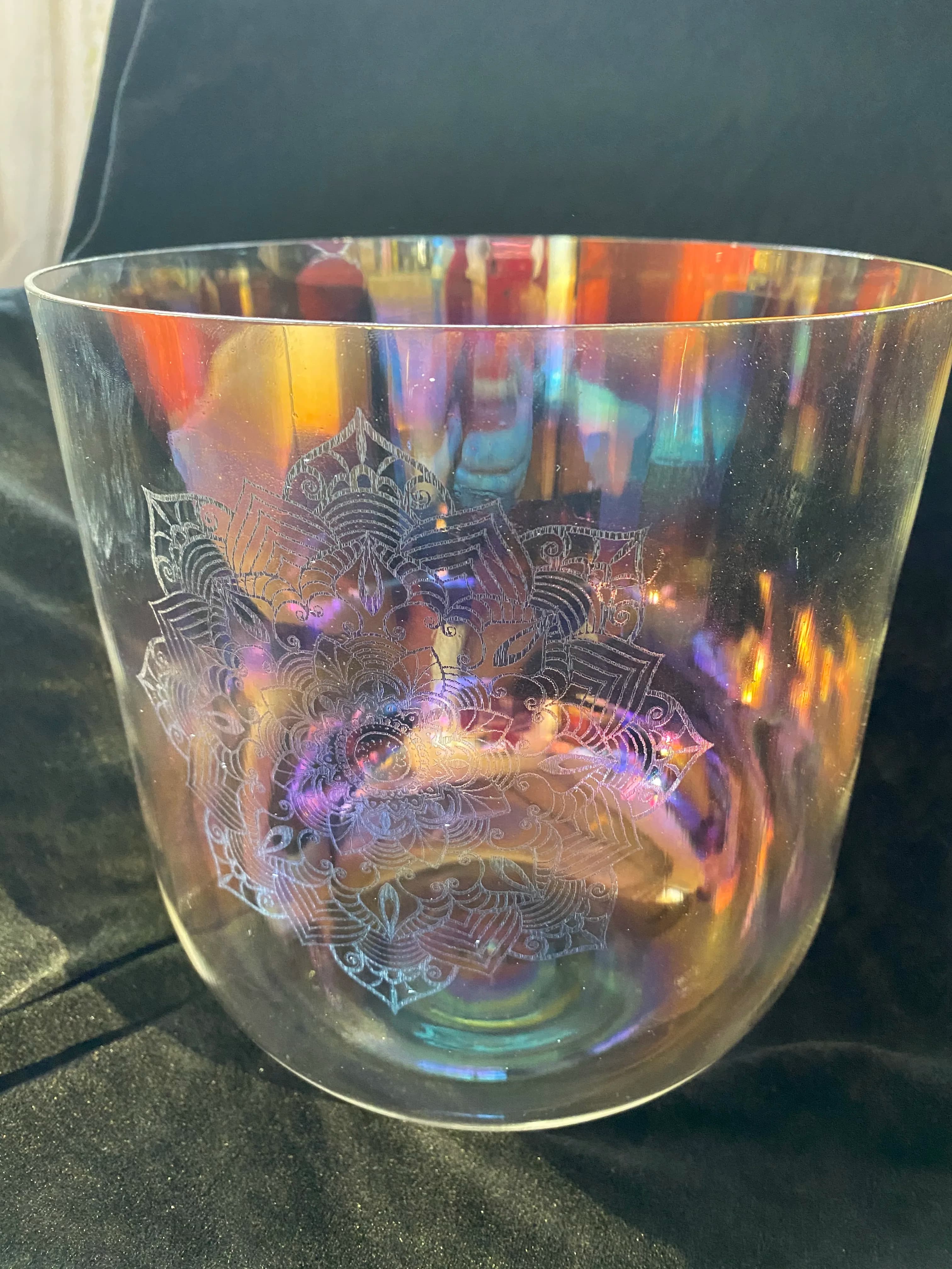 3rd octave crystal singing bowl magic clear "E" note solar plexus chakra for sound healing 432Hz