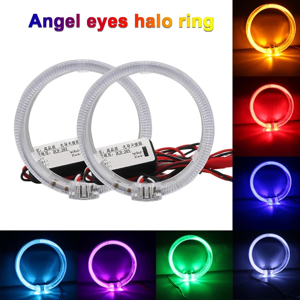 1 paio Angel Eyes LED Car Halo Ring Lights 12V Faro rosso 80MM 95MM 105MM 110MM 120MM 125mm Luce diurna