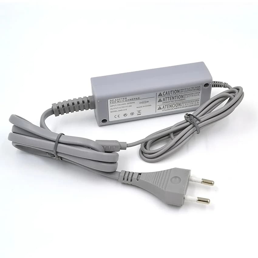 Adattatore per caricabatterie CA per Nintendo Wii U Gamepad Controller Joystick Spina USA/UE 100-240 V Alimentatore da parete per casa per WiiU Pad