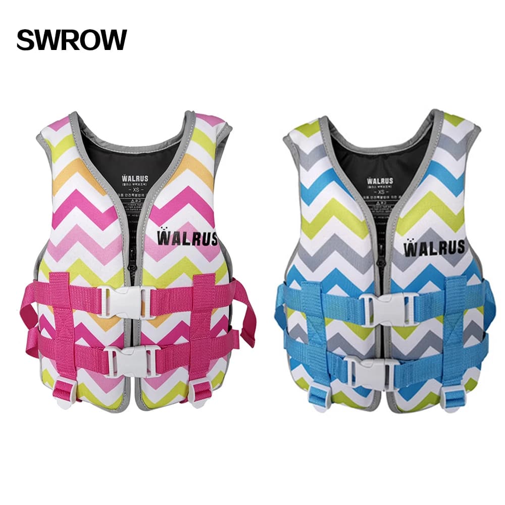 Giubbotto di salvataggio per bambini, dispositivo di galleggiamento per gilet da nuoto per sport acquatici per bambini, costume da bagno di sicurezza per costumi da bagno per ragazzi e ragazze in neoprene