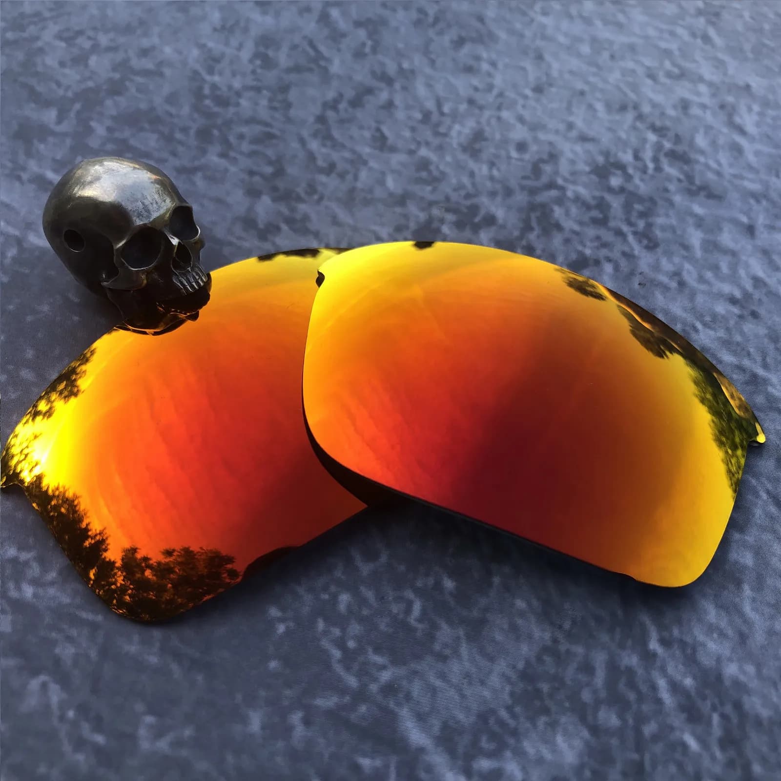 Firtox Vero Polarizzati Maggiore Lenti di Ricambio per-Oakley Bottiglia Razzo OO9164 Occhiali Da Sole (Lente Solo) -arancione Rosso Specchio