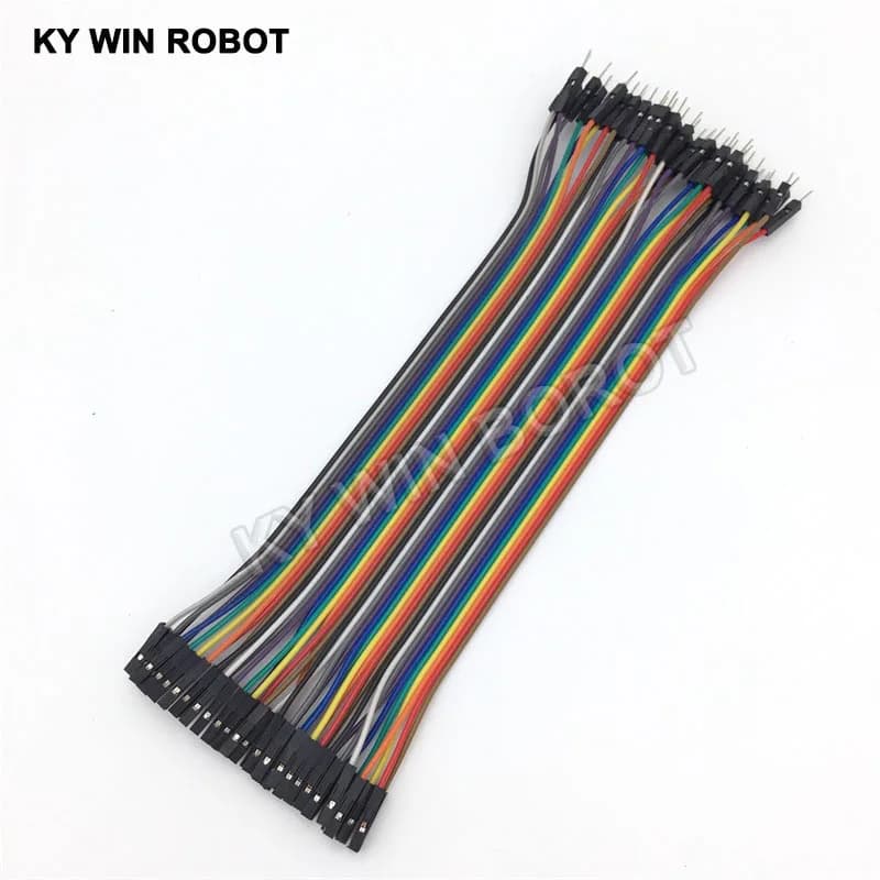 Linea di du pont 40pcs 20 centimetri 2.54 millimetri 1 p-1 p Spille Femmina a Maschio di Colore Breadboard Cavo Cavo jumper Ponticello Per Arduino