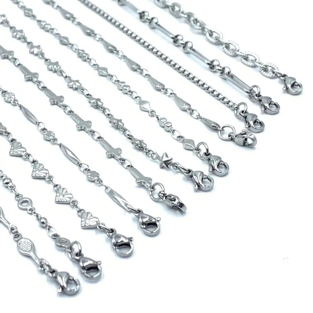 11 Styles Charm Bracelet Necklace Women Jewelry Stainless Steel Rope Chains Stars Bangles Never Rub Off Bracelets Gifts