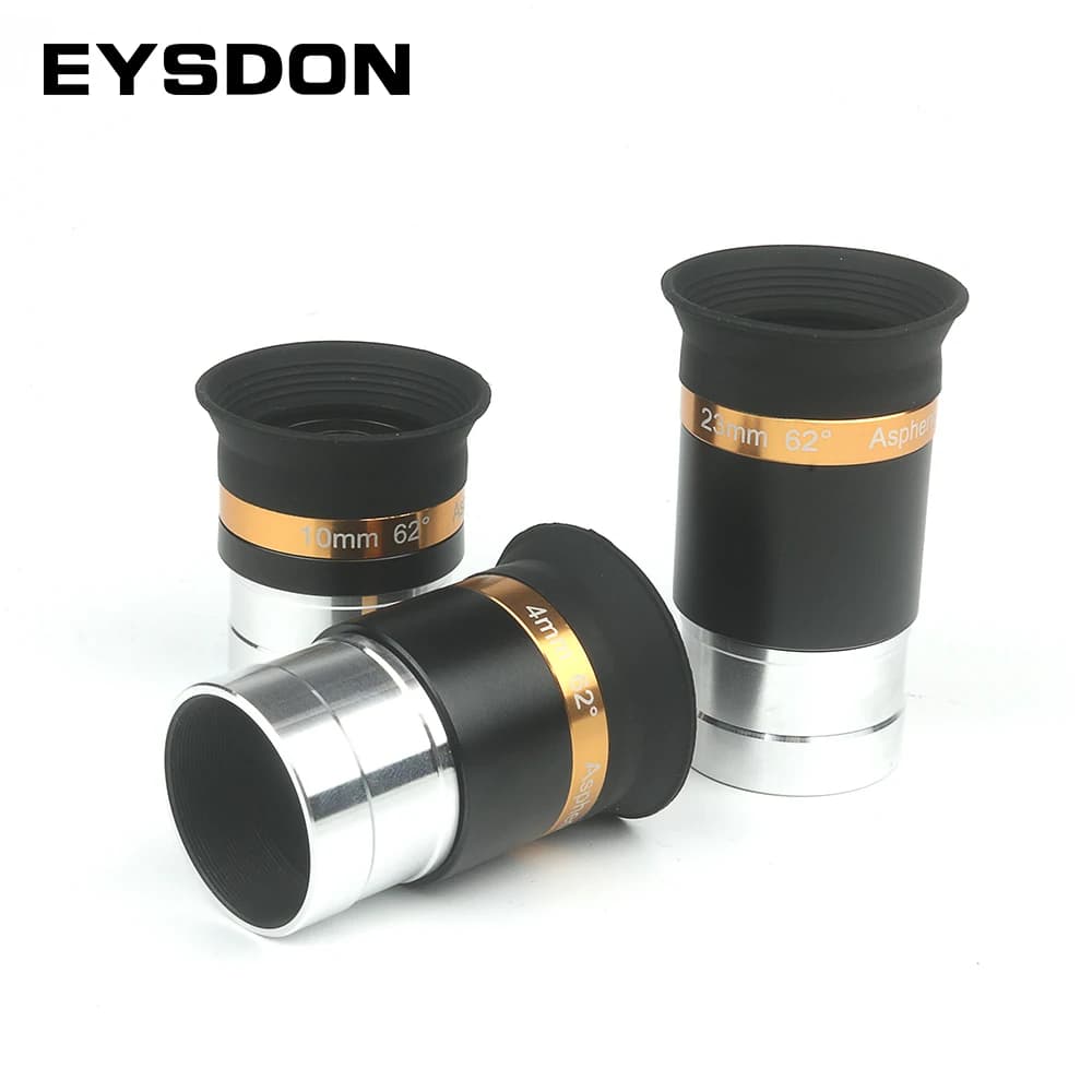 EYSDON 62 gradi telescopio oculare kit (4mm 10mm 23mm) lunghezza focale 1.25 pollici lente oculare per telescopio astronomico
