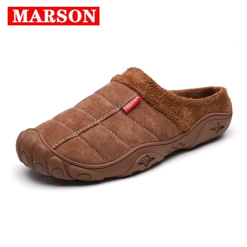 Pantofole da uomo nuove pantofole invernali con fondo morbido per la casa pantofole spesse in cotone scivoli Slip-On per interni comode pantofole per scarpe taglie forti