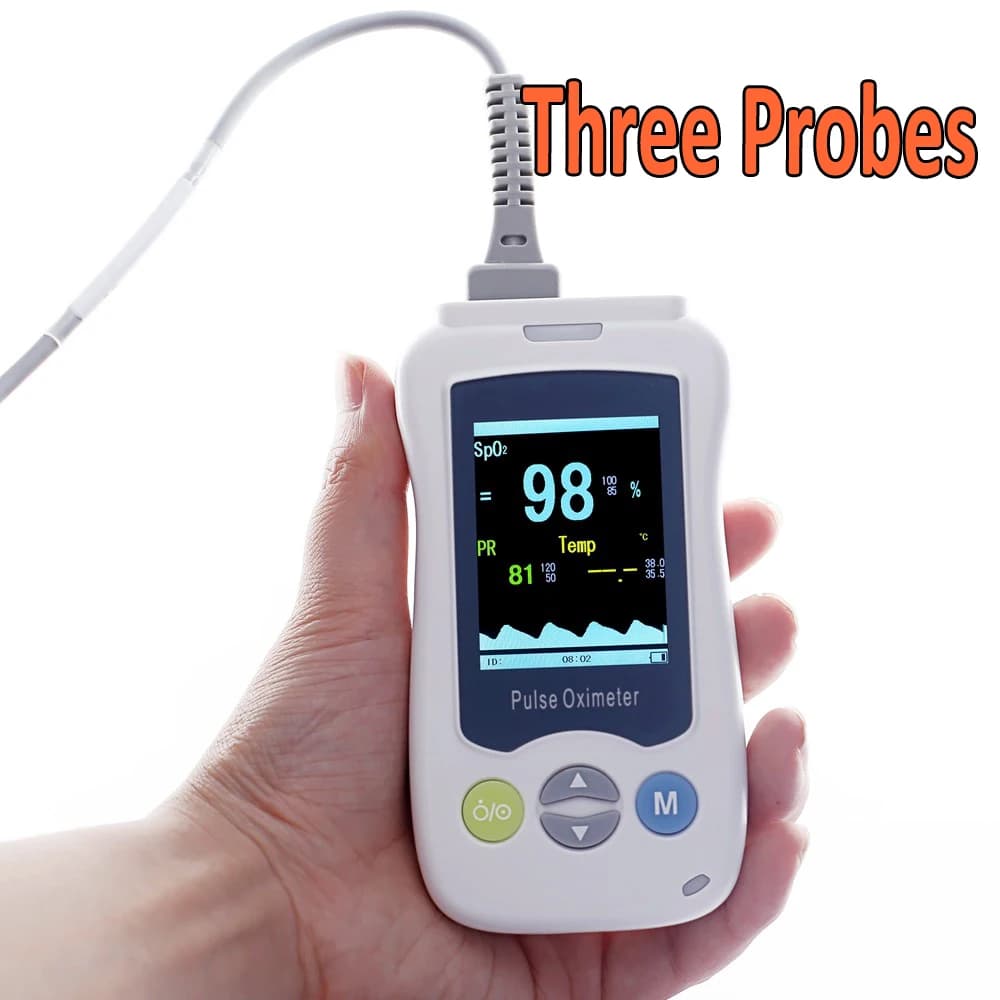transparent portable oximeter LED Fingertip Pulse Blood Oxygen SpO2 monitor oxymeter saturation with temperature