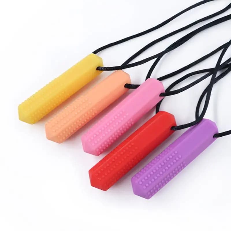 Massaggiagengive in Silicone per bambini collana da masticare per bambini ciondolo gommoso sensoriale giocattoli da dentizione p