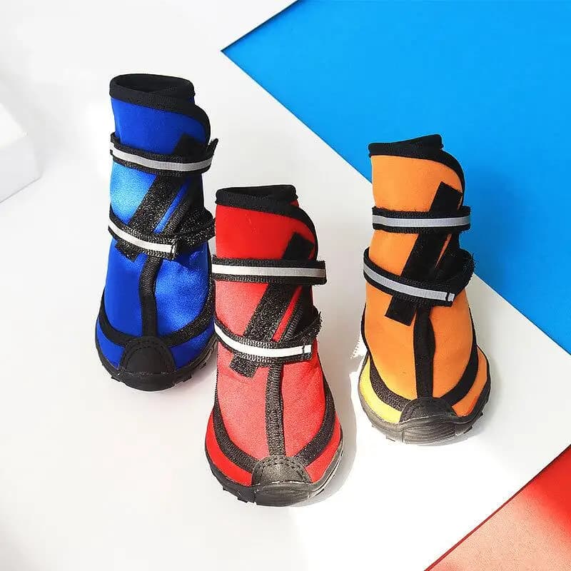 4 pcs/set XS-XXL High Boots Shoe Waterproof Reflective Strap Wearable Pet Bottom Rain Boots Out of Journey Dogs