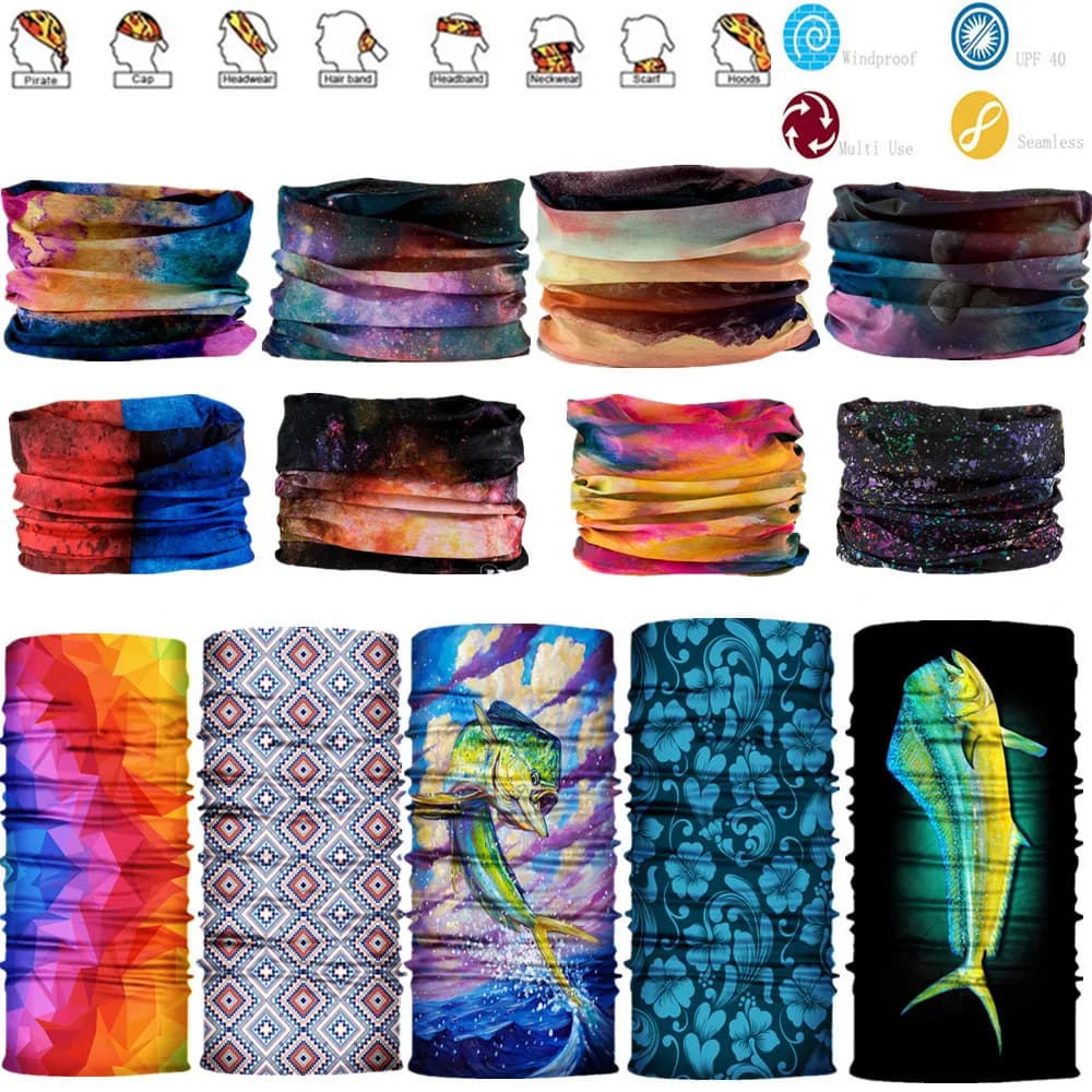 1501-1550 Seamless Balaclava Magic Scarf Neck Face Cover Starry Sky Head Bandanas Shield Headband Headwear Men Women Bicycle