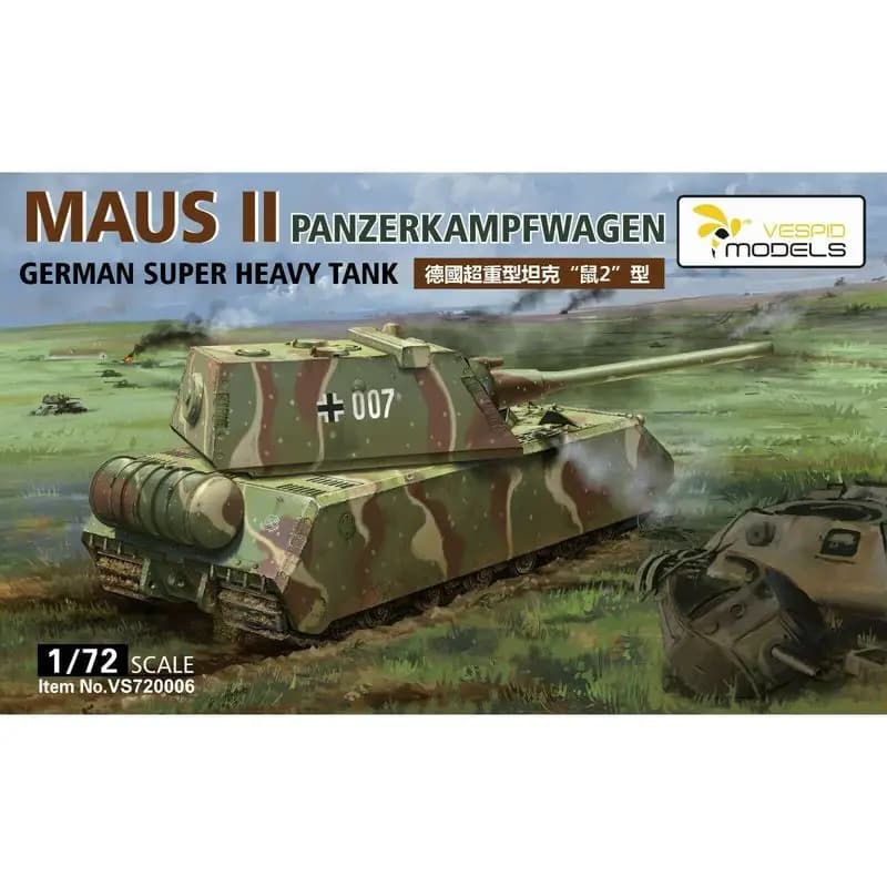 VESPID MODELS VS720006 1/72 Carro Armato Super Pesante Maus II - Kit Modello in Scala