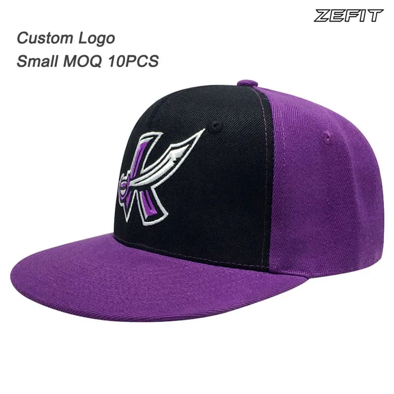 Cappello Personalizzato con Logo Bicolore 3D Cucito per Golf, Beach Volley, Baseball, Calcio, Tennis con Visiera Piatta