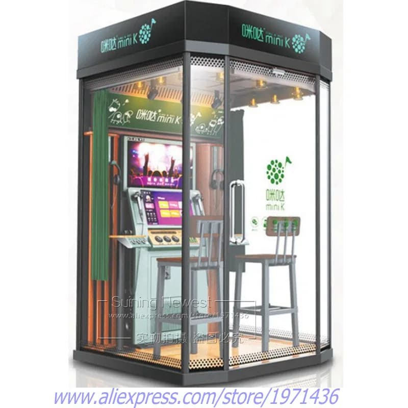 Game Center Mini K KTV Cabina insonorizzata Casa Box Jukebox a gettoni Karaoke Arcade Simulatore Musica Canzone Canto Macchina da gioco