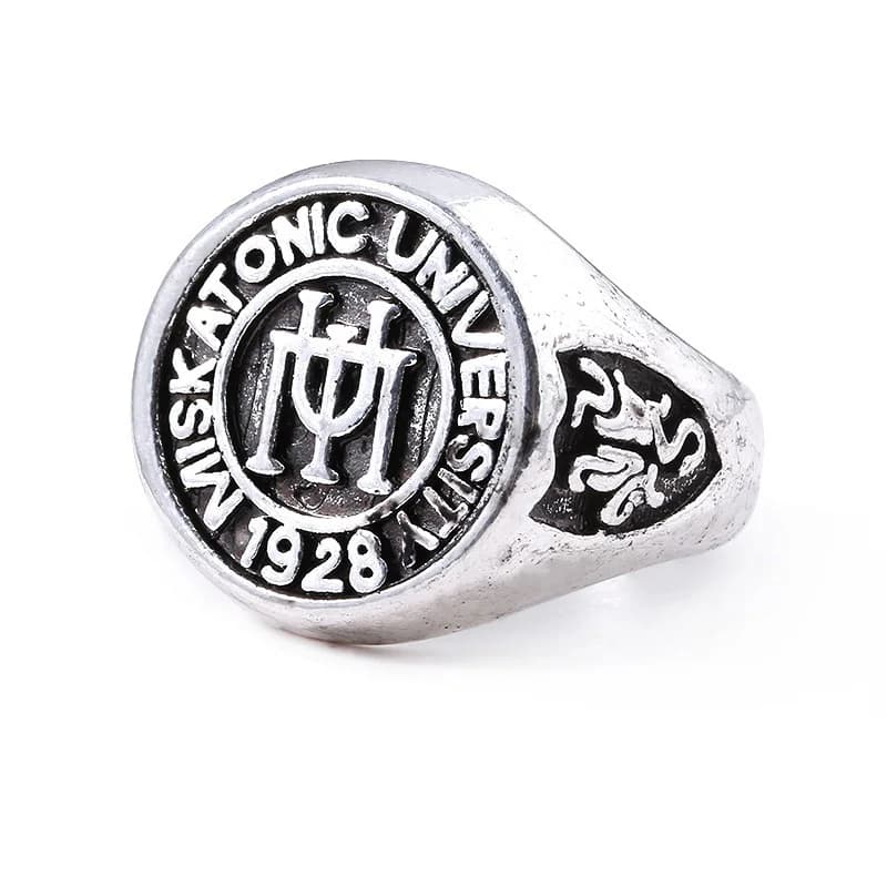 HP vintage Lovecraft Cthulhu Anello Retro Miskatonic University Class Badge Anello Uomo Donna Fan Gioielli Cosplay