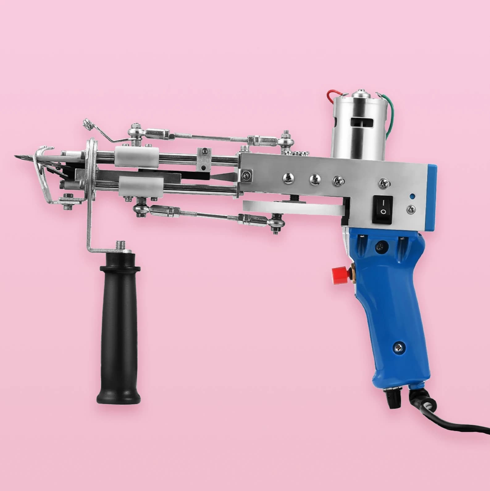 Pistola per tufting tappeto fatto a mano pistola per tufting loop pile/pistola per pelo tagliato strumento per maglieria tappeto elettrico pistola elettrica ago elettrico