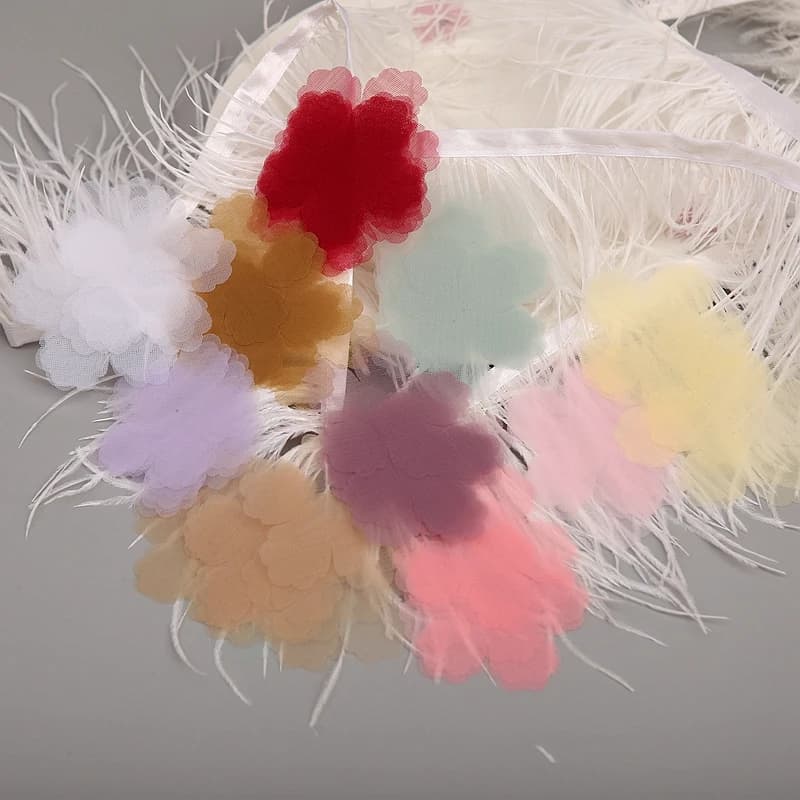 100pcs fiori artificiali petali Mini rosa petalo pianta Tull pizzo fiore finto per la decorazione domestica di nozze corona Scrapbooking fai da te