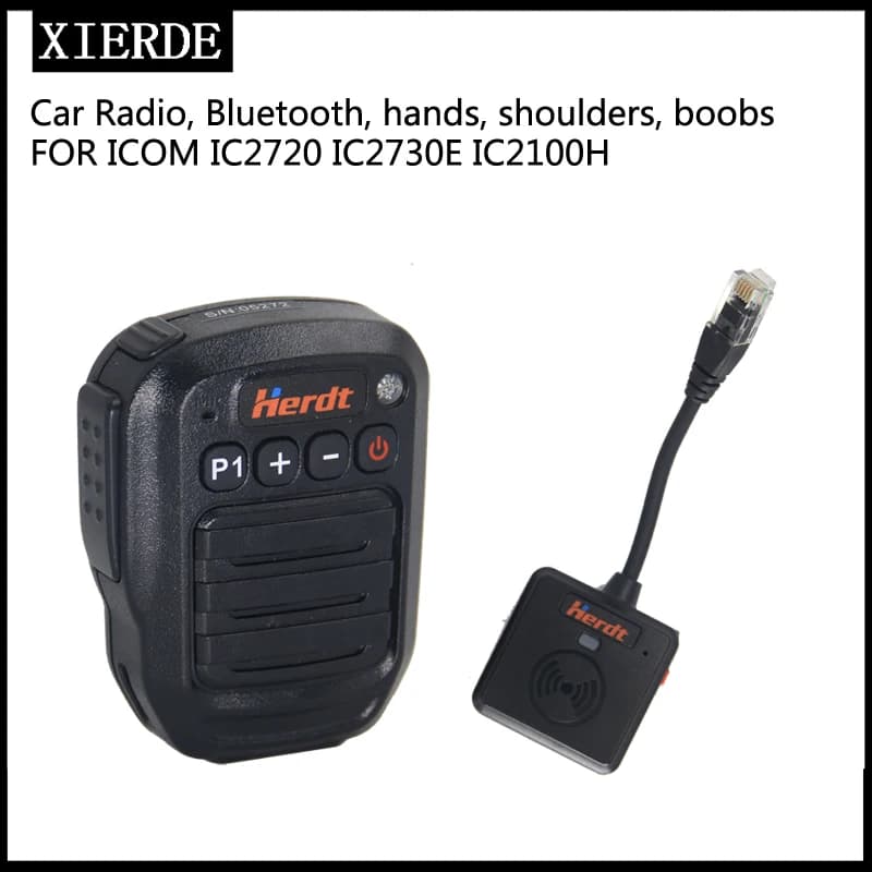 XIERDE Wireless Bluetooth Microphone Suitable for IC-2720 IC-2725E IC-2820 IC-208H Head Handheld Microphone Bluetooth Speaking