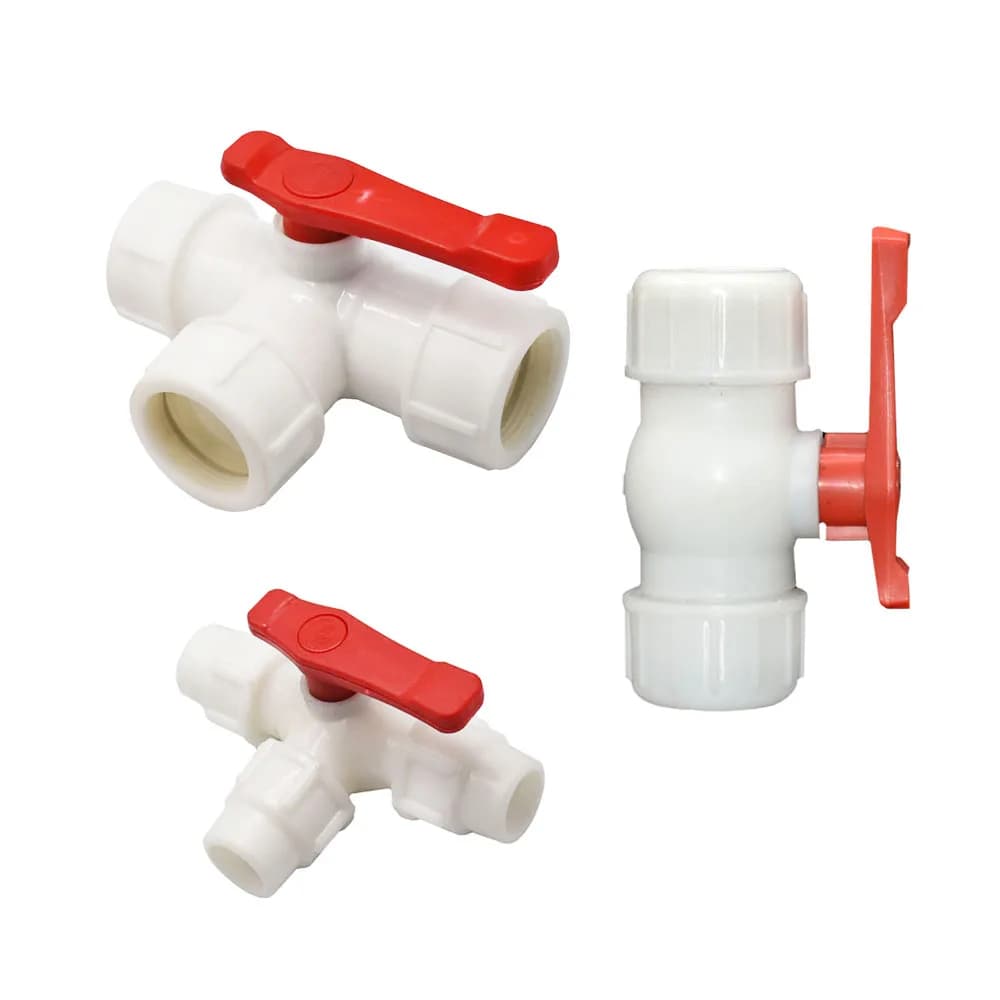 20/25/32/40/50/63mm Tubo dell'acqua Tee Accoppiatore Valvola a sfera in plastica Connettore rapido a 3 vie Tipo T PVC PE Collegamento rapido 1 pz