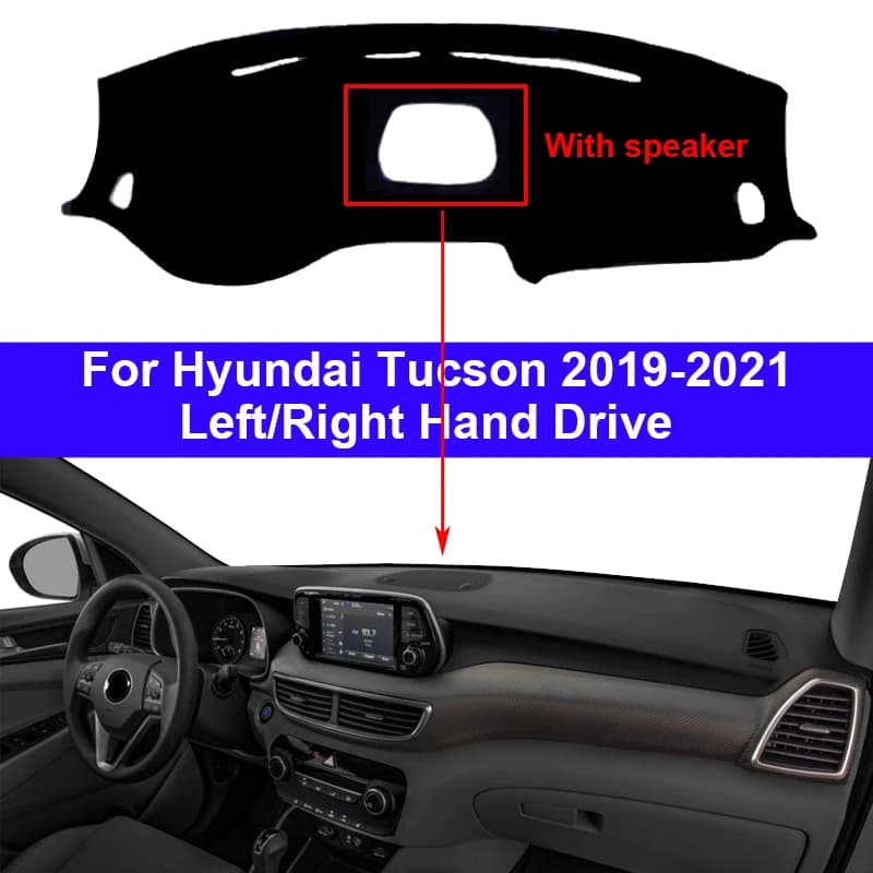 Car Dashboard Cover DashMat Carpet Cape per Hyundai Tucson 2019 2020 2021 RHD LHD Console Protector parasole Automobile Anti-UV