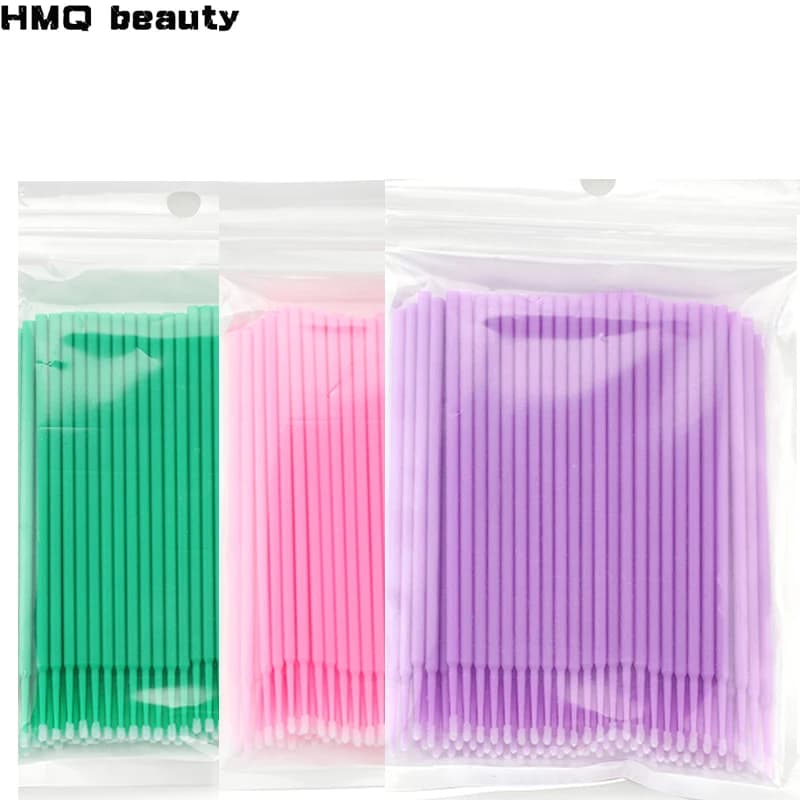 Free Shipping Microbrush for extension disposable eyelashes for single eye applicators for fake eyelashes tool for cleaning glue for eyelashes
