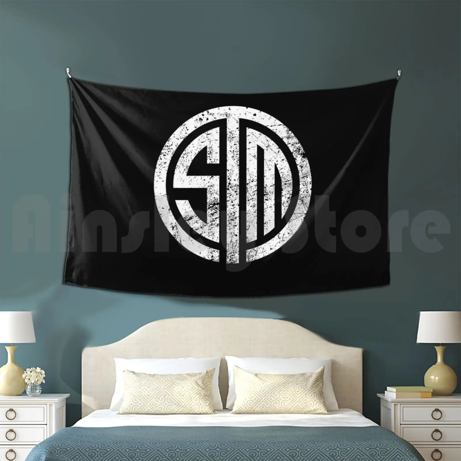 Go Solo Or Go Home-W Arazzo Soggiorno Camera da letto Squadra Solomid Tsm Esports Gaming Videogiochi Retro