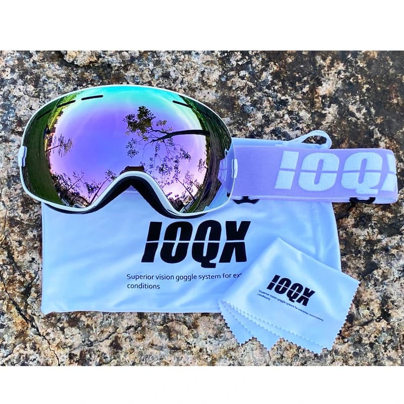 IOQX Occhiali da sci Uomo Anti-Fog Occhiali da snowboard UV400 Doppi strati Maschera da sci Occhiali Donna Inverno Occhiali da sole da neve all'aperto