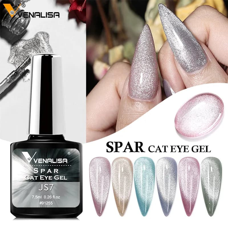 VENALISA 7.5ML 9D Cat Eye Vernici ibride Gel SPAR Cat Eye Gel Smalto per unghie Set per manicure Chameleon Jelly Color Gel Base UV