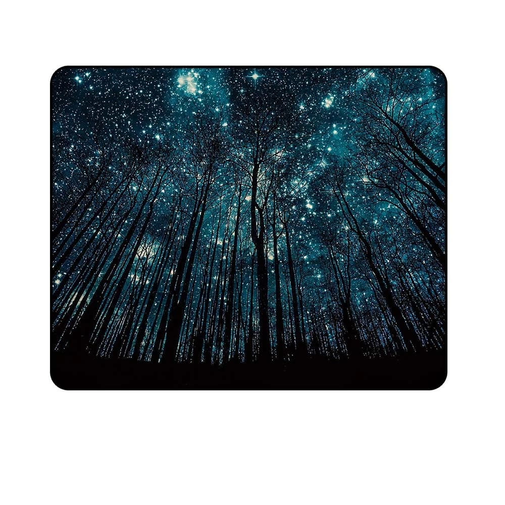 Cool Cielo stellato Spazio Piccolo tappetino per mouse da gioco Tappetino con bordo di bloccaggio PC Computer portatile Tappetino per mouse Gamer Tappetini per mouse da ufficio morbidi 18x22 cm