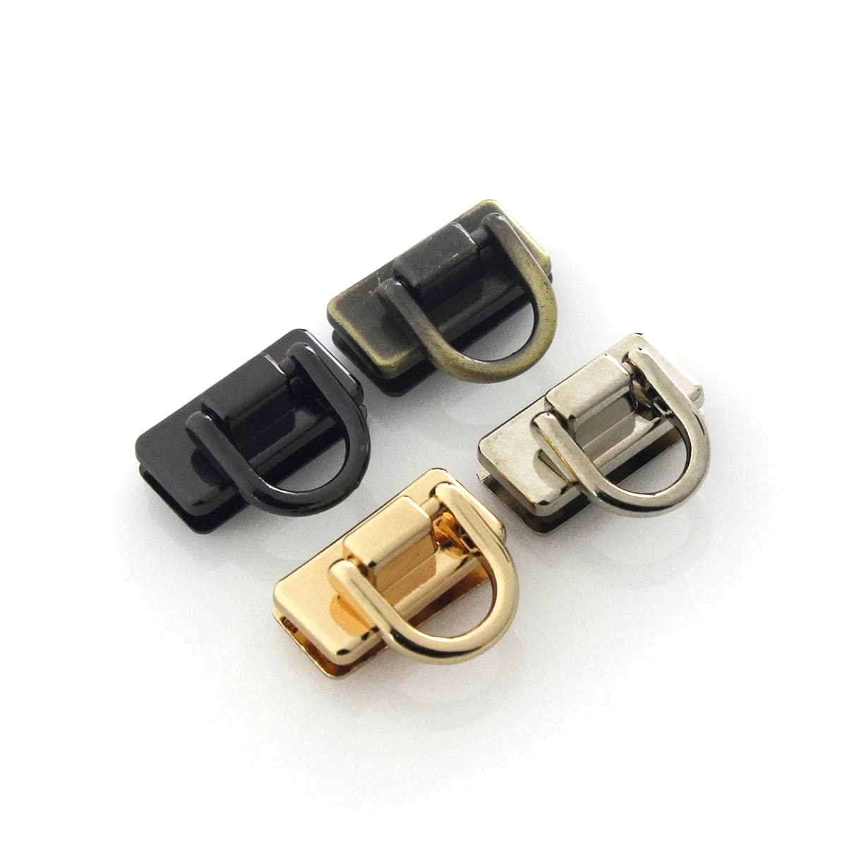 Clip con fibbia per appendere bordo laterale borsa in metallo moda 2 pezzi con anelli a D per accessori per tracolla con manico per cintura artigianale in pelle fai-da-te