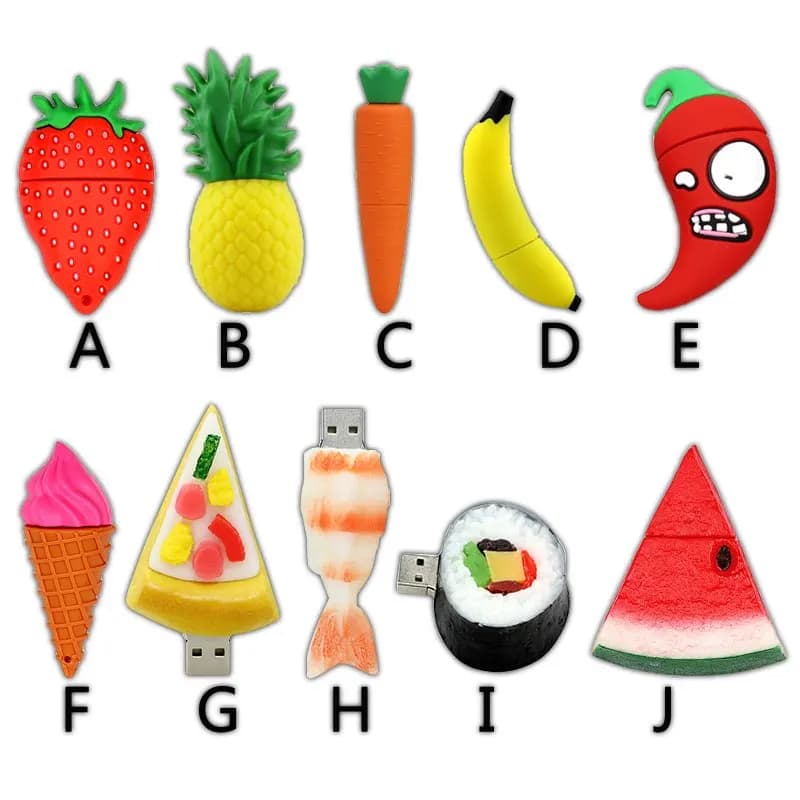 New Creative Food Fruit Pen Drive 4GB 8GB 16GB 32GB USB Flash Drive 64GB Usb2.0 Cartoon Memory Stick U Disk PenDrive bel regalo