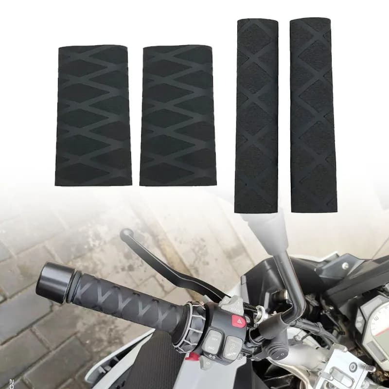 1 paio Maniglia per moto Termoretraibile Grip Cover Manopole in gomma Guanto per manubrio Slip On Anti Vibrazione per BMW HONDA Suzuki
