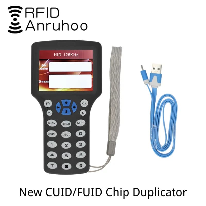 Nuovo duplicatore inglese duplicatore RFID 13.56Mhz NFC Smart Chip Card Reader CUID/FUID portachiavi scrittore crittografia Crack copiatrice
