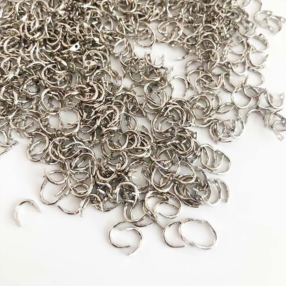 50-100 pz/lotto pesca u-ring 5*7mm argento pezzo rotante accessorio esche da pesca fai da te esche facile Spin Spinner cucchiai piegati