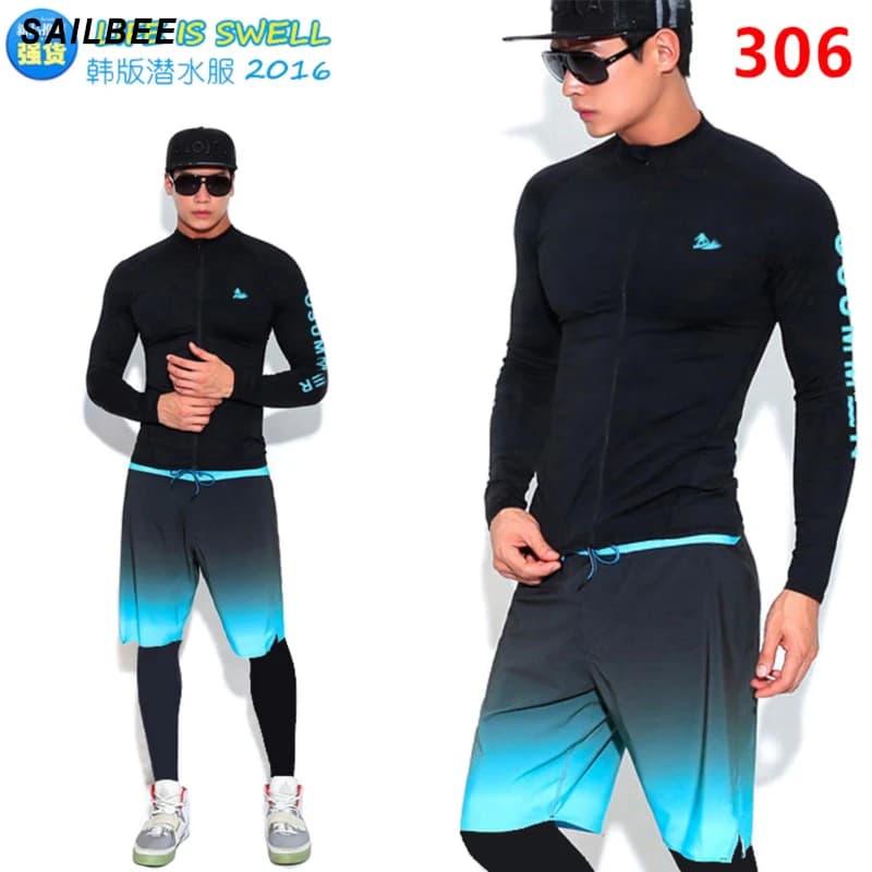 JCZWO UV Protect Surf Rash Guard uomo costumi da bagno manica lunga costume da bagno Mens Rashguard Surf Shirt per nuoto vela drop shipping