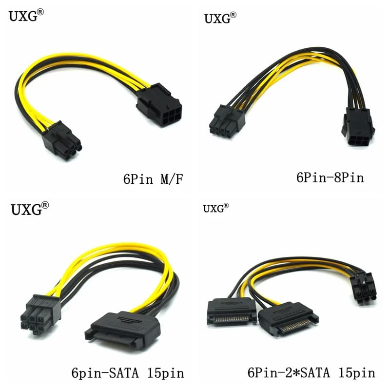Cavo di alimentazione SATA 15 pin 8 pin femmina a 6 pin maschio PCI EXPRESS PCI-E Sata convertitore grafico adattatore cavo di alimentazione scheda video