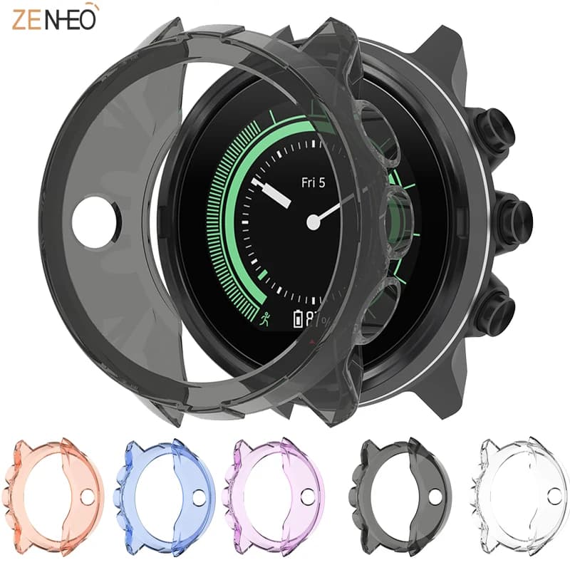 Custodia in TPU Orologio elegante Morbido e confortevole Elemento protettivo a conchiglia durevole per Suunto 9/9 Baro/Spartan Sport Wrist HR Baro