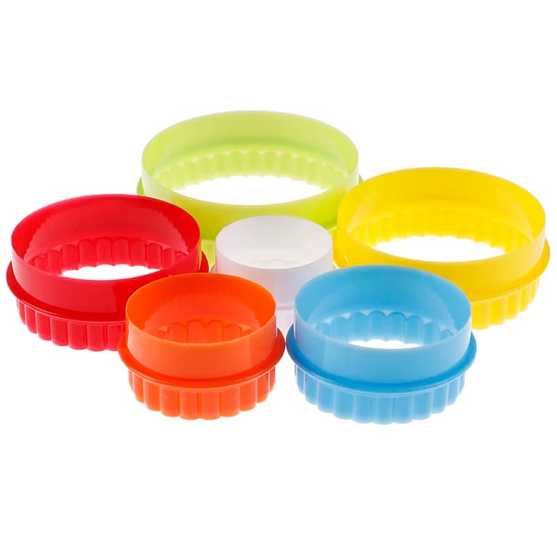 6Pcs Round/Flower Shaped Dough Cutting Tool Kitchen Gadgets Dumplings Cutter