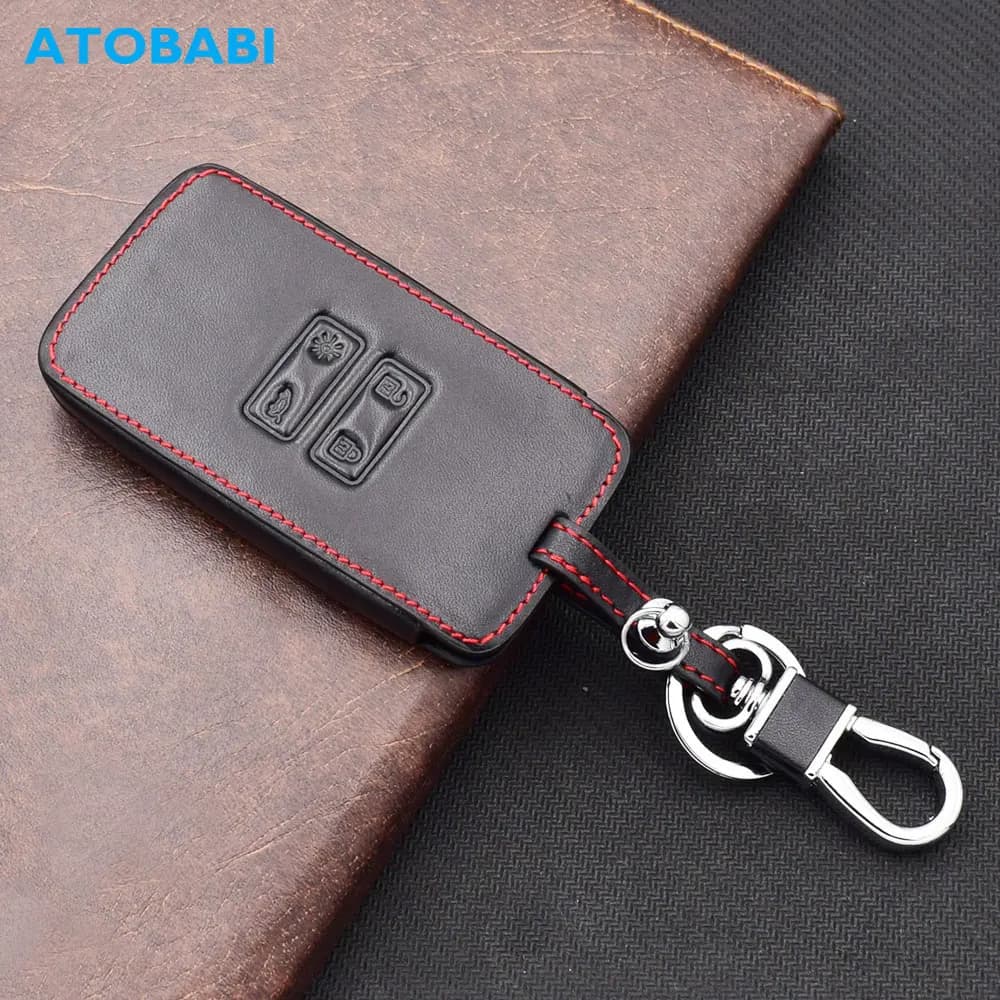 ATOBABI Custodie per chiavi in pelle per Renault Clio 5 Kadjar Koleos Megane Dacia Duster Sandero Stepway 4 pulsanti Smart Remote Cover