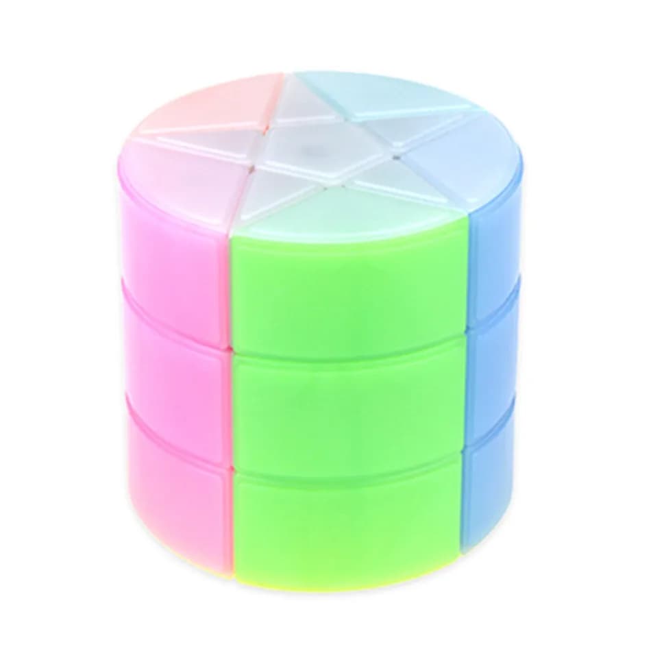 YJ yongjun arcobaleno Cilindro 3x3 Cubo magico Puzzle 3x3x3 cubo magico Giocattoli educativi per studenti 7 Stelle colorate Ottagono