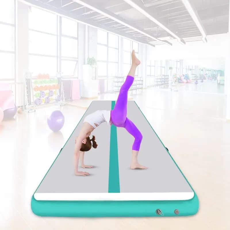 Inflatable Gymnastics Inflatable Trampoline with Inflatable Air Track, Thickness 20 cm, For Jumping, Inflatable Yoga Mat, Tumble Track For Sale