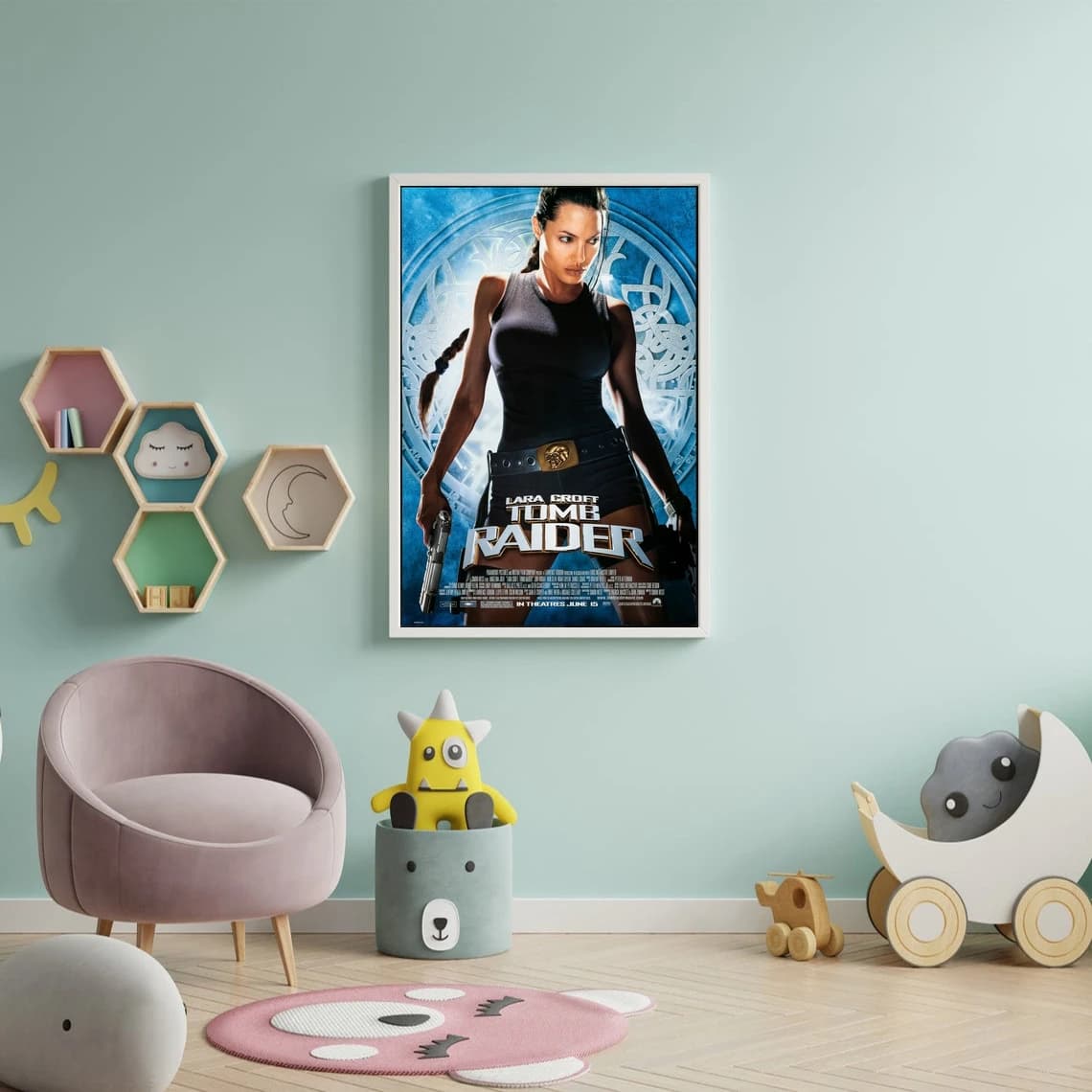 Tomb Raider Lara Croft Copertina del film Poster Stampa artistica su tela Pittura Immagini murali Soggiorno Decorazioni per la casa (Senza cornice)