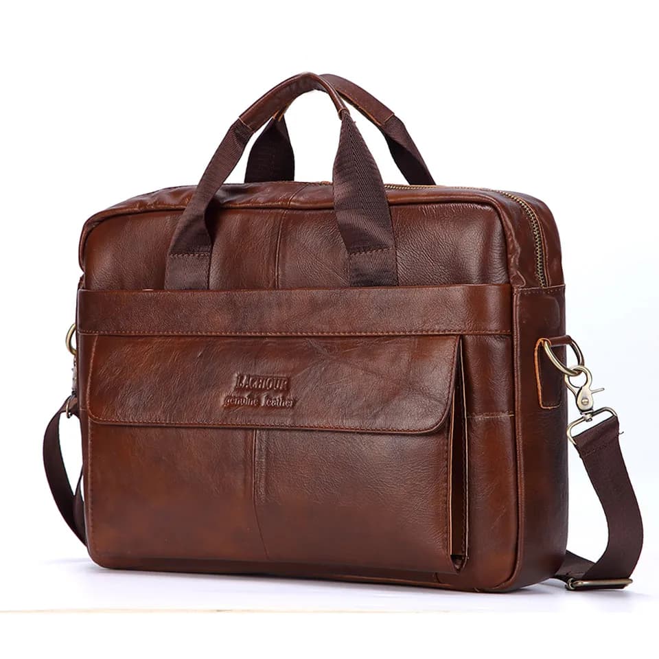 Men of the Genuine Leather Bags Casual Computer Bags Handbags of Sexual Business Leather Maschile Men's Travel Bag of Crossbody Bags of Spalla Bag