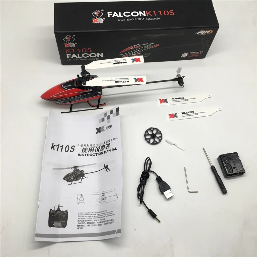 Disponibile Wltoys XK K110s RC Elicottero BNF NO Controller 6CH 3D 6G Supporto Brushless FUTABA S-FHSS X6 Trasmettitore Aggiornato K110